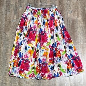 Floral Multicolor Spring Summer Maxi Skirt